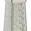 Portavelas cristal 4x4x14 pulg color plateado