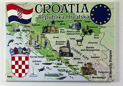 Imán nevera recuerdo Croacia 2.5x3.5
