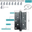 Bisagras puerta acero inox 5" negro mate resistente
