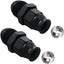 Adaptador compresión 6AN macho a 5/16" aluminio negro pack 2