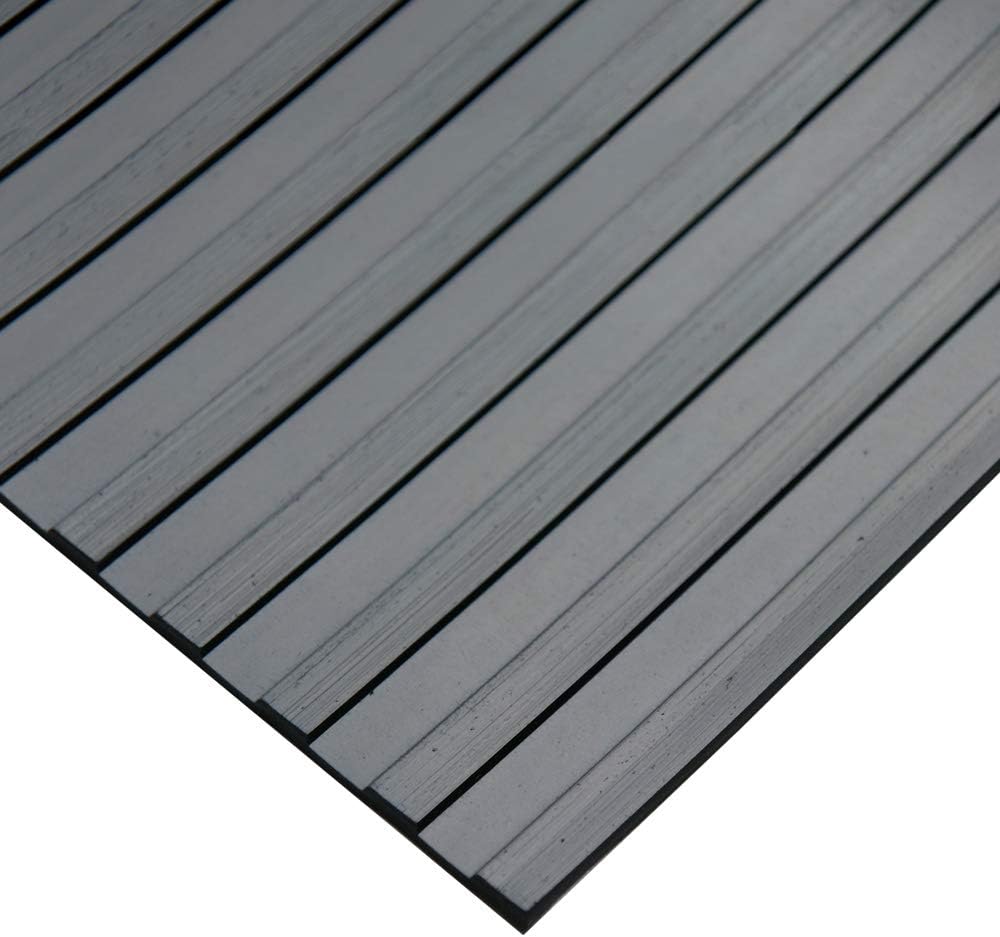 Tapete caucho 1/8 pulg 4x10ft color negro