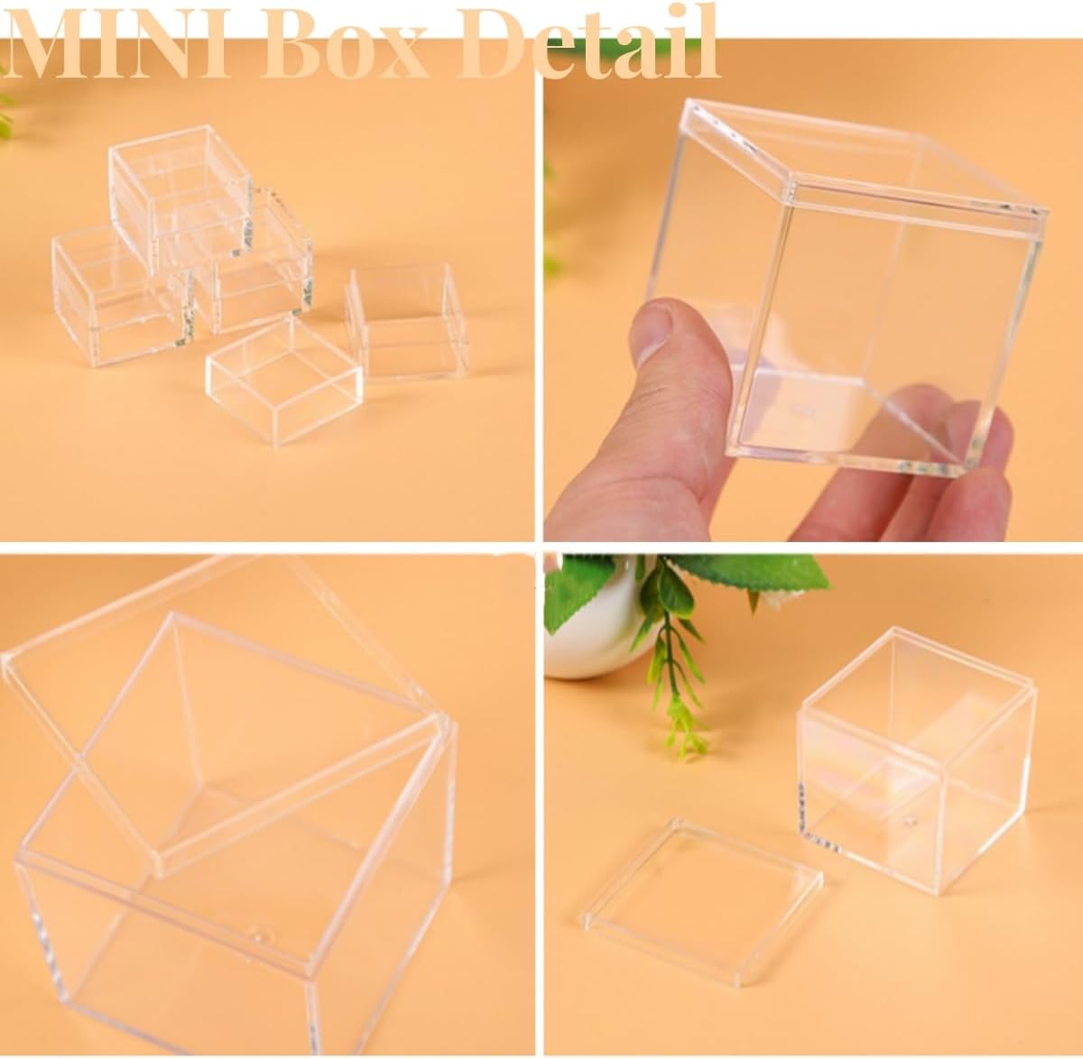 Caja acrílico transparente para joyas y dulces