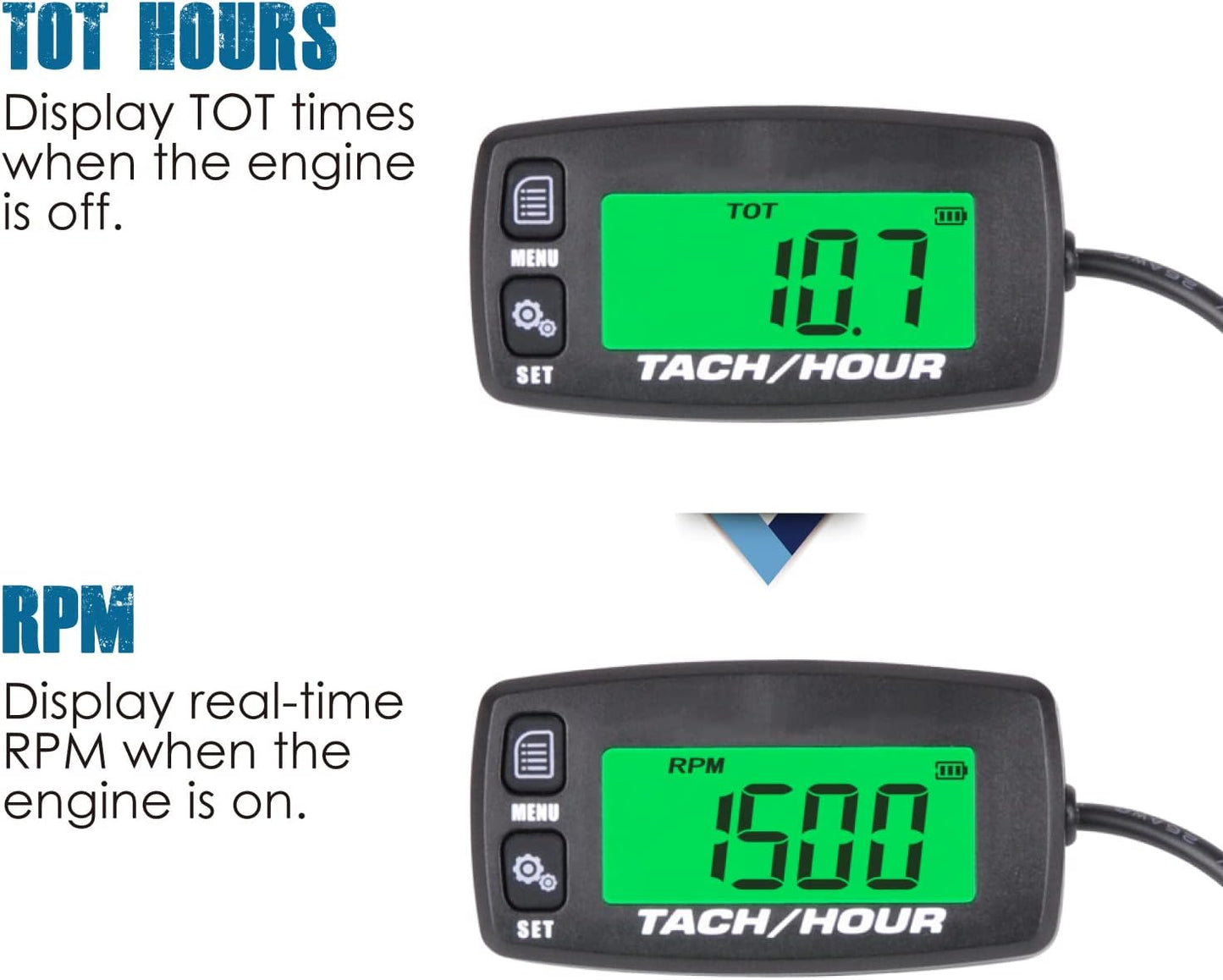 2 Medidores horas mantenimiento digital RL-HM032A