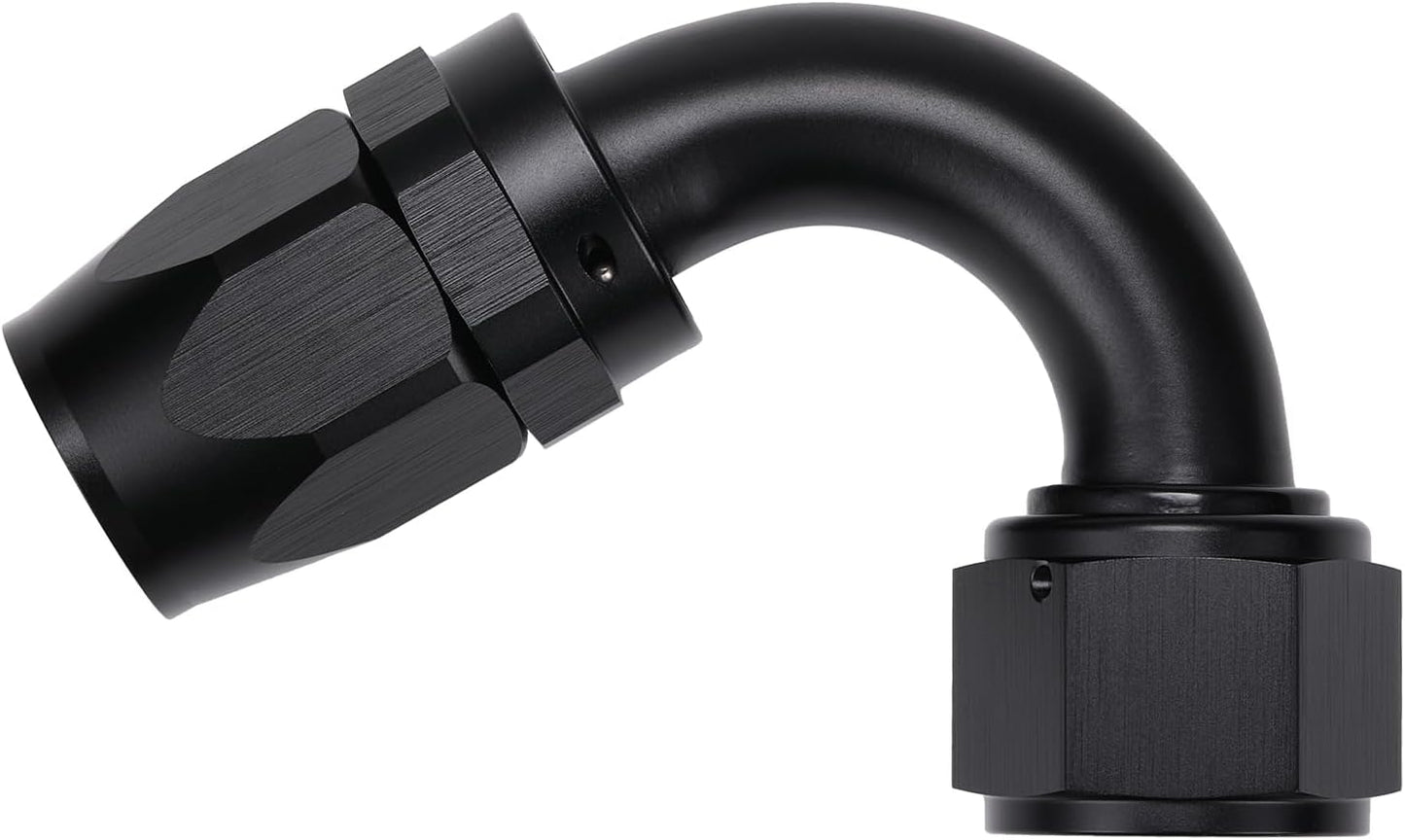 Codo 120° aluminio extremo manguera giratorio negro