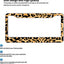 Marco matrícula acero inox leopardo marrón decorativo