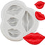 Moldes silicona labios rojos decoración pasteles y cupcakes
