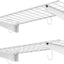 2 Estantes Pared Garaje 45x15pulg Soporta 220lb Blanco