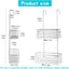 Organiz. ducha acero inox doble capa colgante
