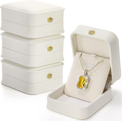 Set 4 collares terciopelo caja regalo boda compromiso