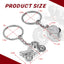 2 Pzas Llavero Casco Moto Metal 3D Plata