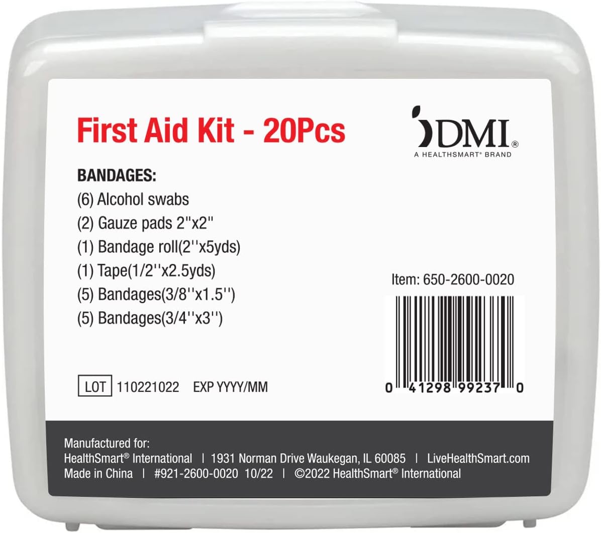 Kit primeros auxilios mini 20 pzas compacto resistente agua