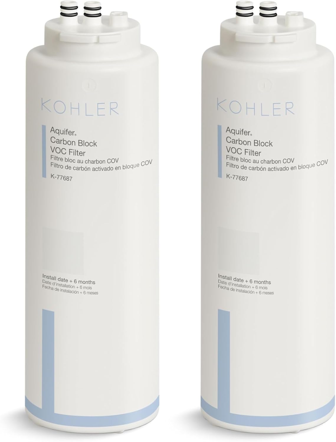 Filtro agua cartucho repuesto KOHLER 77688-NA 2uds blanco