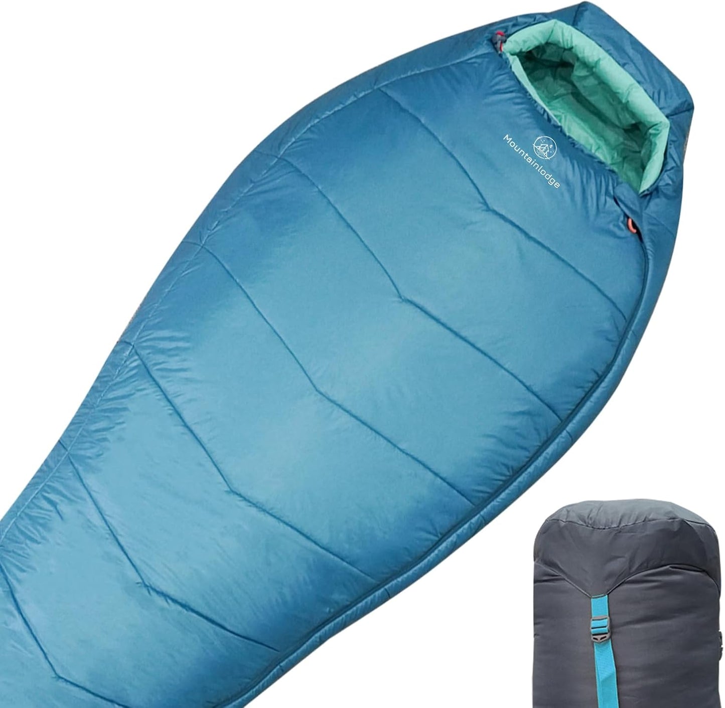 Bolsa dormir 2 capas adulto bolsillo compresión