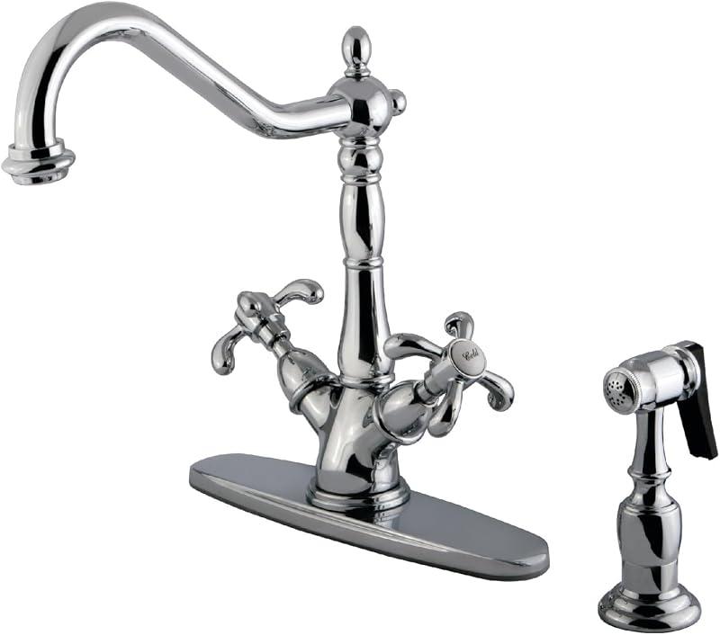 Grifo cocina montaje cubierta rociador latón CP