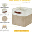 4 Cestas Almacenamiento 11x11" Beige y Blanco