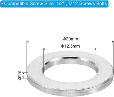 Espaciadores aluminio M12 10 pzas 0.49x0.79pulg