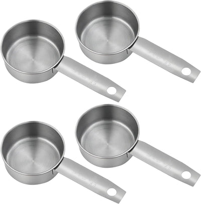 4 Cucharas Taza 2oz Acero Inox para Cocinar
