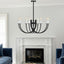 Candelabro hierro 8 luces estilo vintage 31"