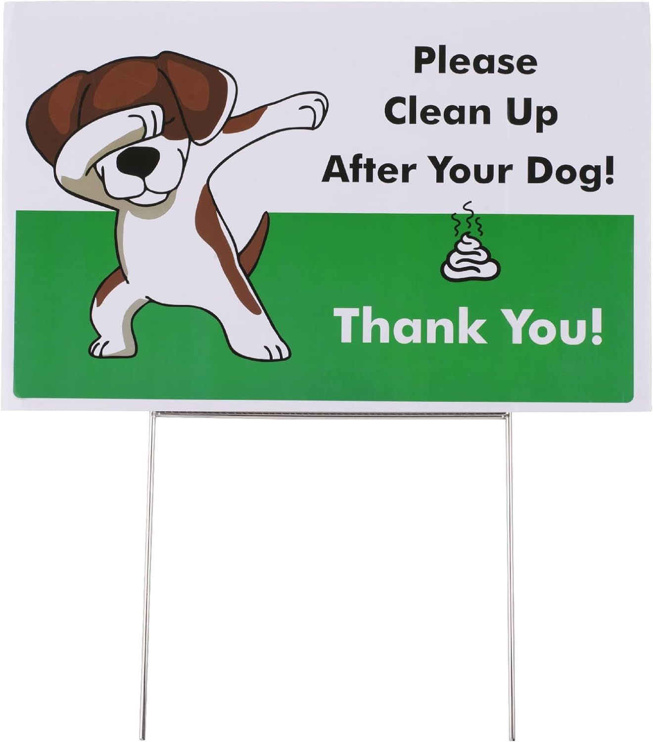 Señales perro sin caca patio con soporte H resistente agua