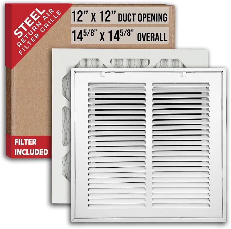 Rejilla filtro aire puerta 12x12" incluye filtro
