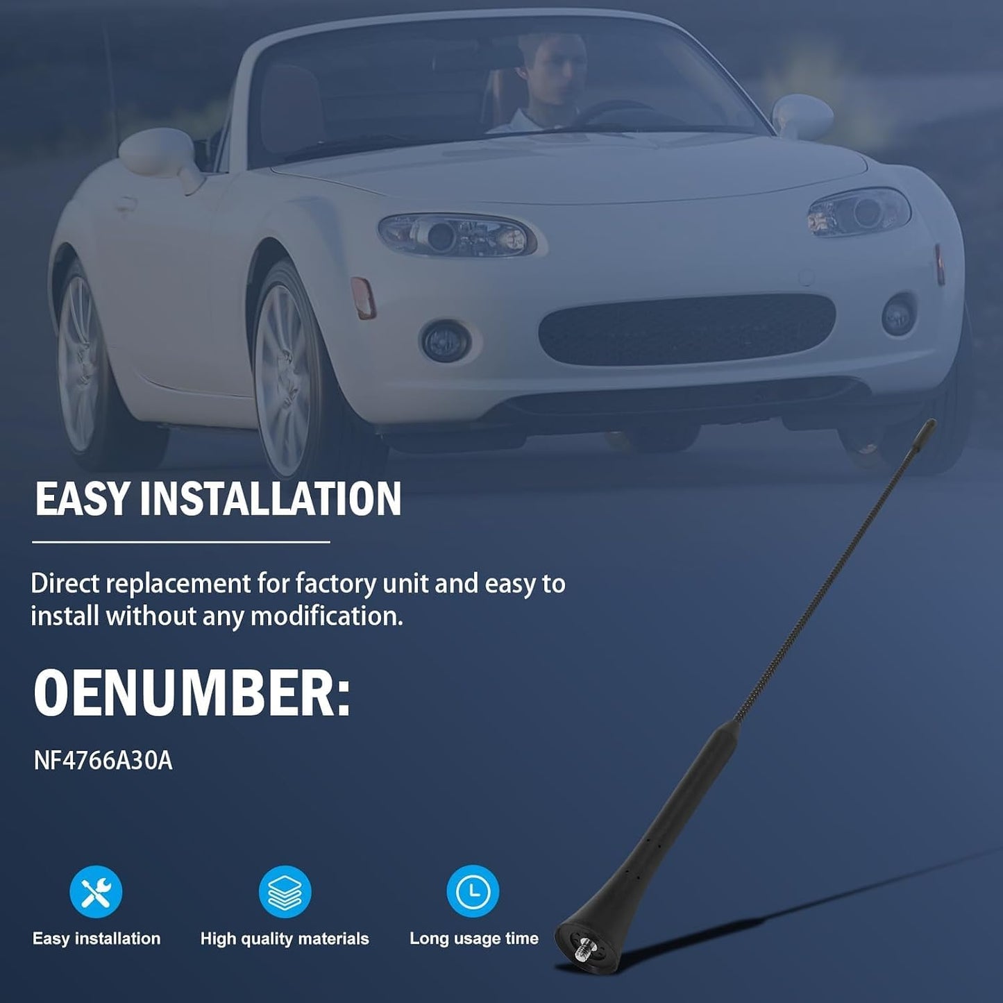 Varilla mastil antena comp Miata MX-5 06-15