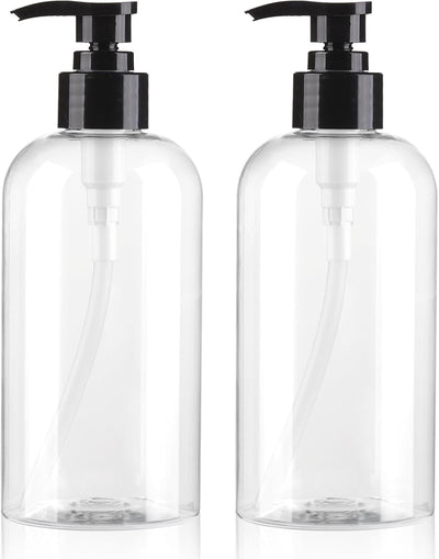 Dispensadores botellas bomba plástico sin BPA transparente set 2