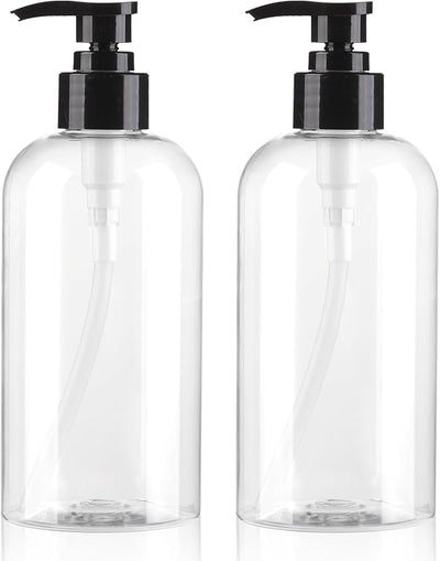 Dispensadores botellas bomba plástico sin BPA transparente set 2