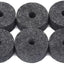 10 Almohadillas Fieltro Negro Reducción Ruido para Bateristas