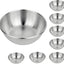 8 Pzas Cuencos Acero Inox para Salsa Plateado