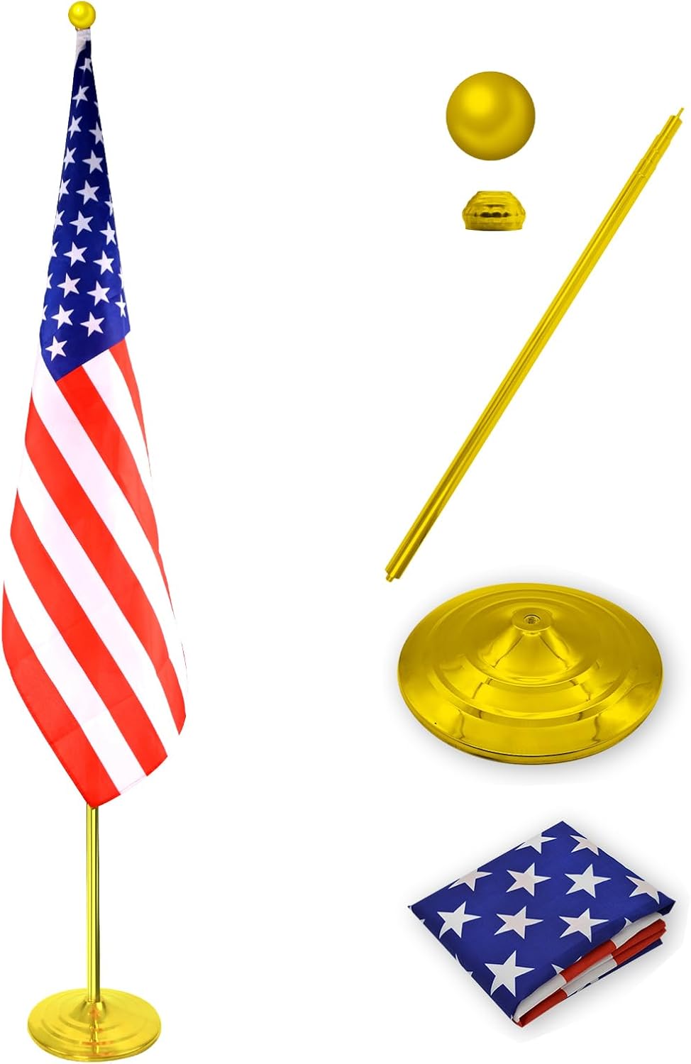 Kit mástil bandera interior aluminio 6-8ft base pesada