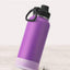 Botella agua aislada acero inox 32oz doble pared tapa morado
