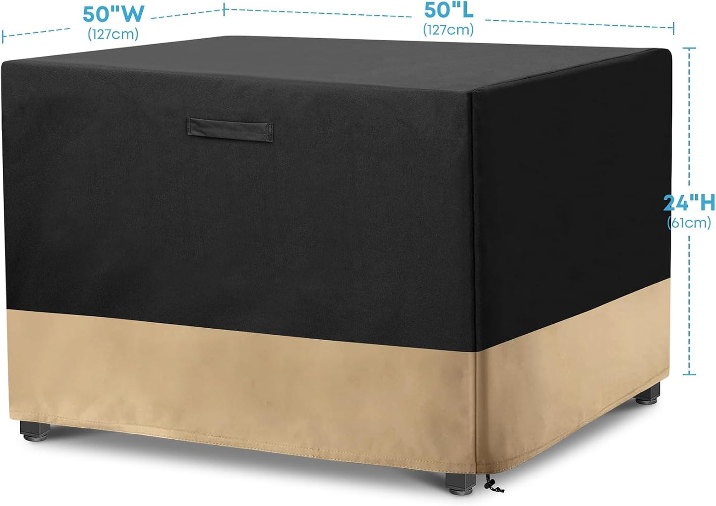 Cubierta hoguera 50pulg impermeable 600D color negro