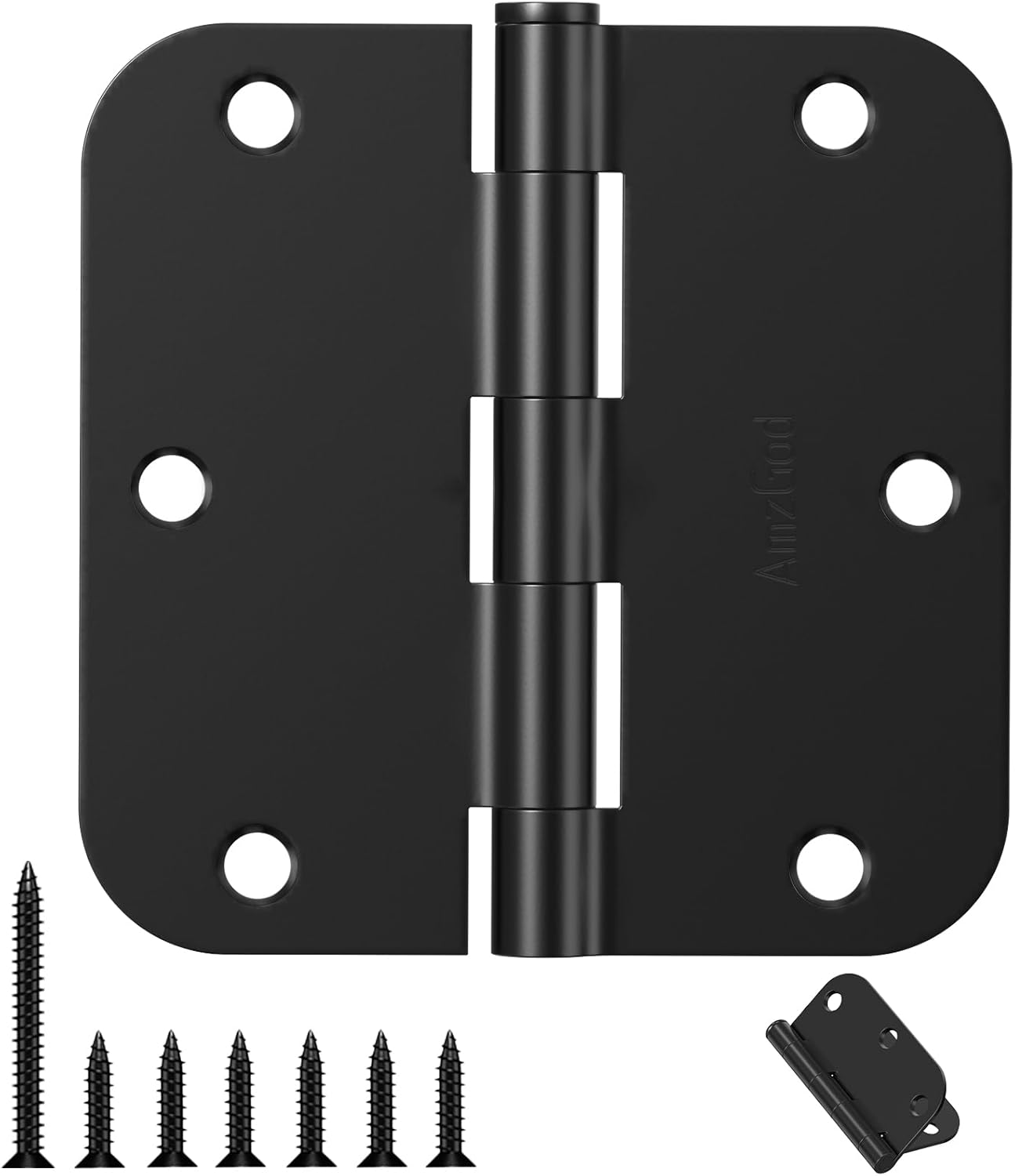 Bisagras puerta negras mate 3.5pulg hierro plano
