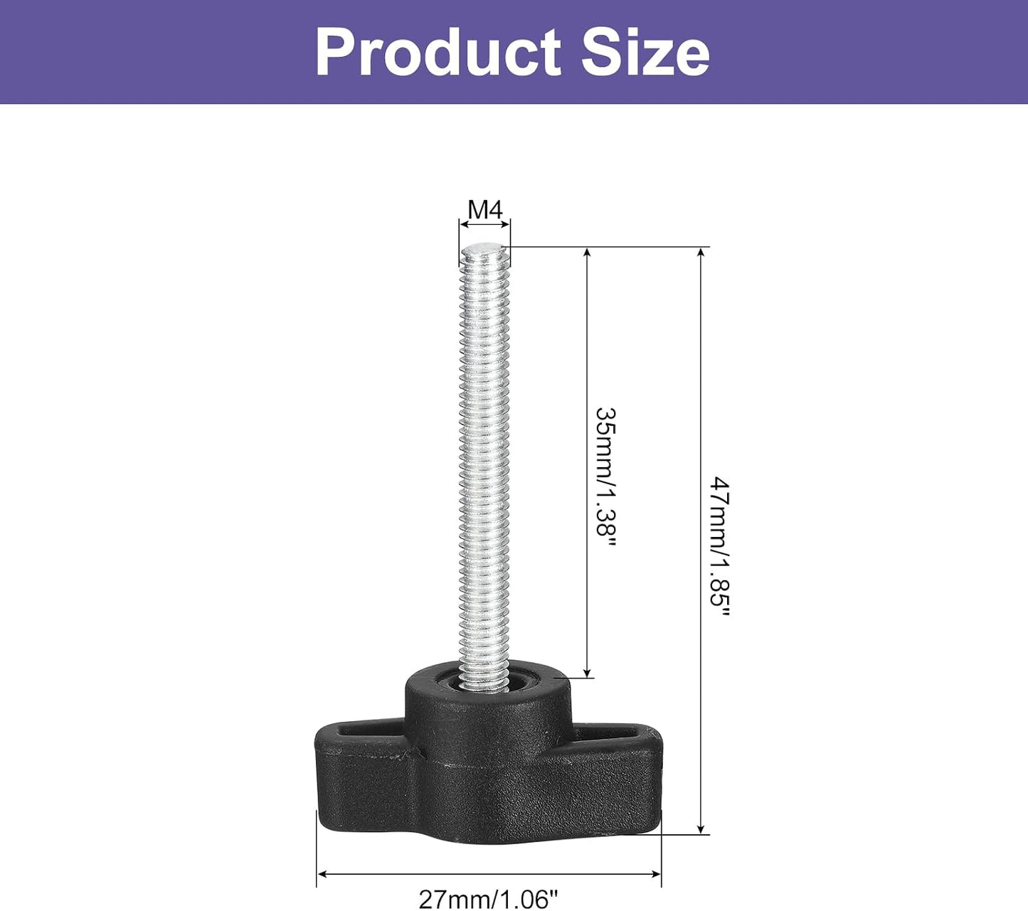 8 Pomos T de Acero Carbono M4 1.378pulg para Reemplazar Perilla
