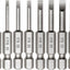 Set 12 Pzas Brocas Destornillador Ranuradas Magnéticas 1/4pulg