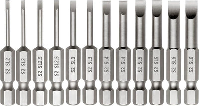 Set 12 Pzas Brocas Destornillador Ranuradas Magnéticas 1/4pulg