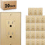Salida decorativa 15A 125V con tierra pack 20 dorado