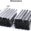 100 Tapones Neumáticos Goma 4/8 pulg Negro