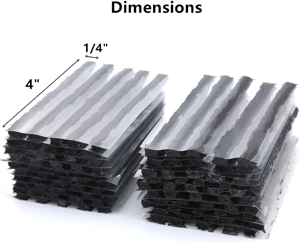 100 Tapones Neumáticos Goma 4/8 pulg Negro