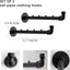 Barra ropa pared tubo metal resistente 2 unidades
