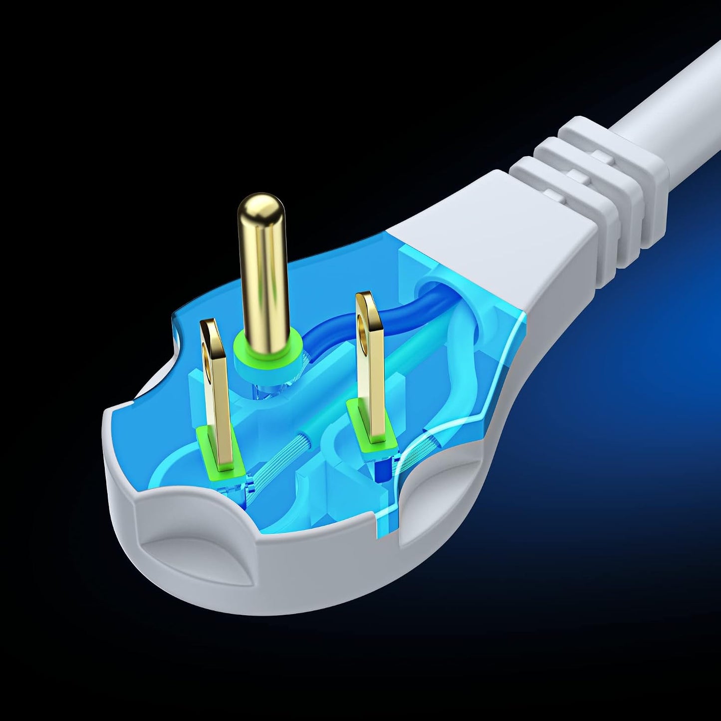 Cable extensión plano 4ft delgado 14AWG 2 Pzas