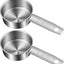 2 Tazas Medidoras 1/4 Taza Cuchara Acero Inox 2oz para Café y Gatos