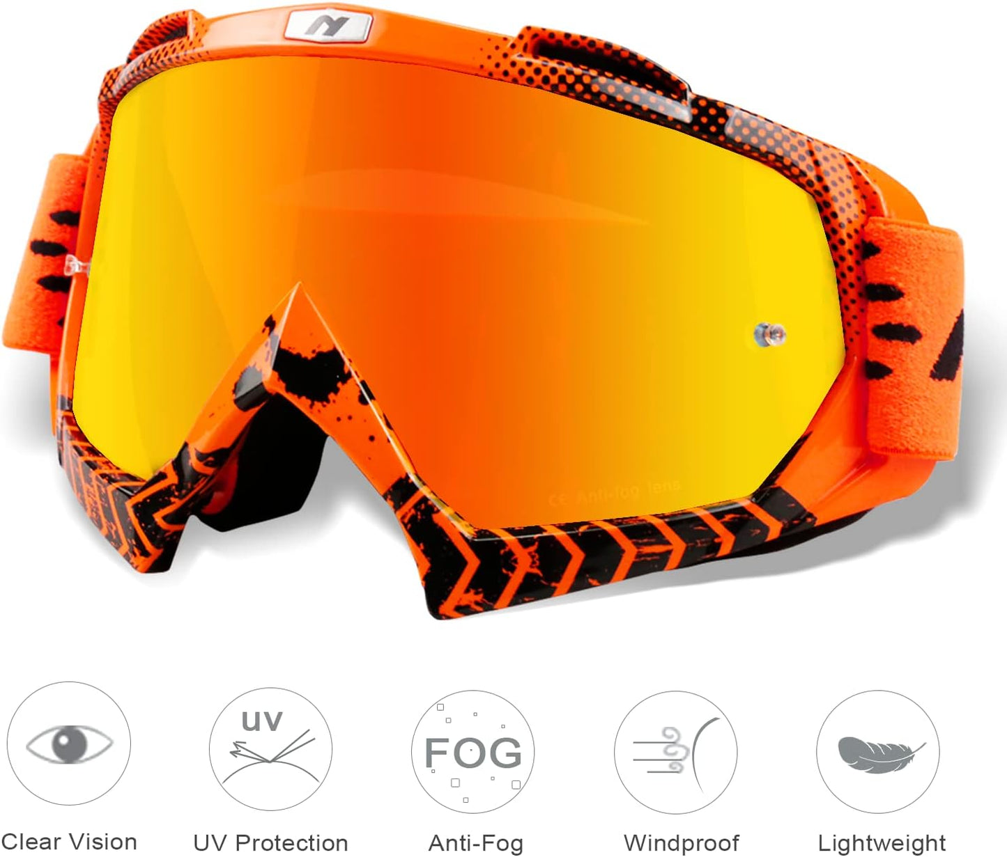 Gafas motocross antiniebla para adultos 4 ruedas
