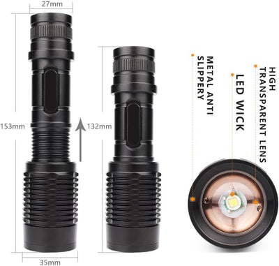 Linterna LED portátil 1165 ajustable 5 modos resistente agua