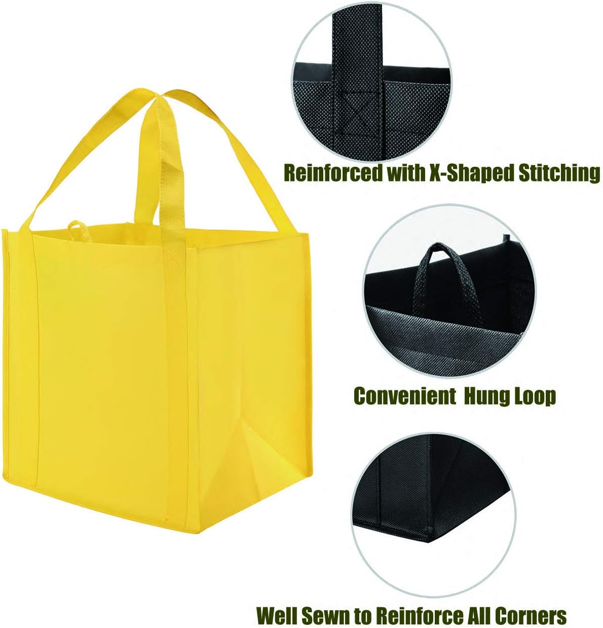 Set 10 Bolsas Comestibles Reutiliz. Grande Amarillo