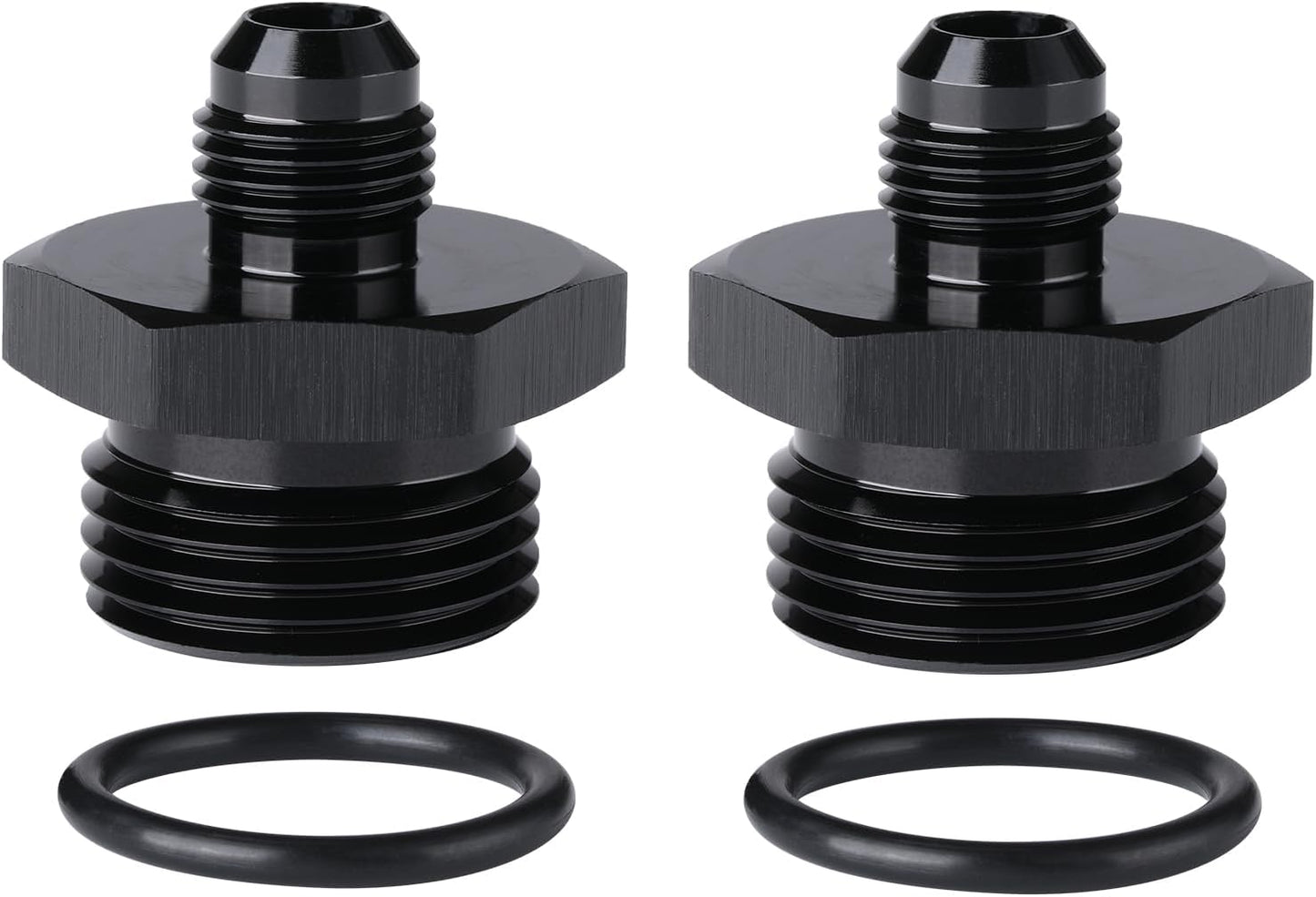 Adaptador 6AN a 12AN ORB aluminio negro pack 2