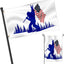 2 Banderas Poliéster 3x5ft y 12x18" Azul con Ojales Latón