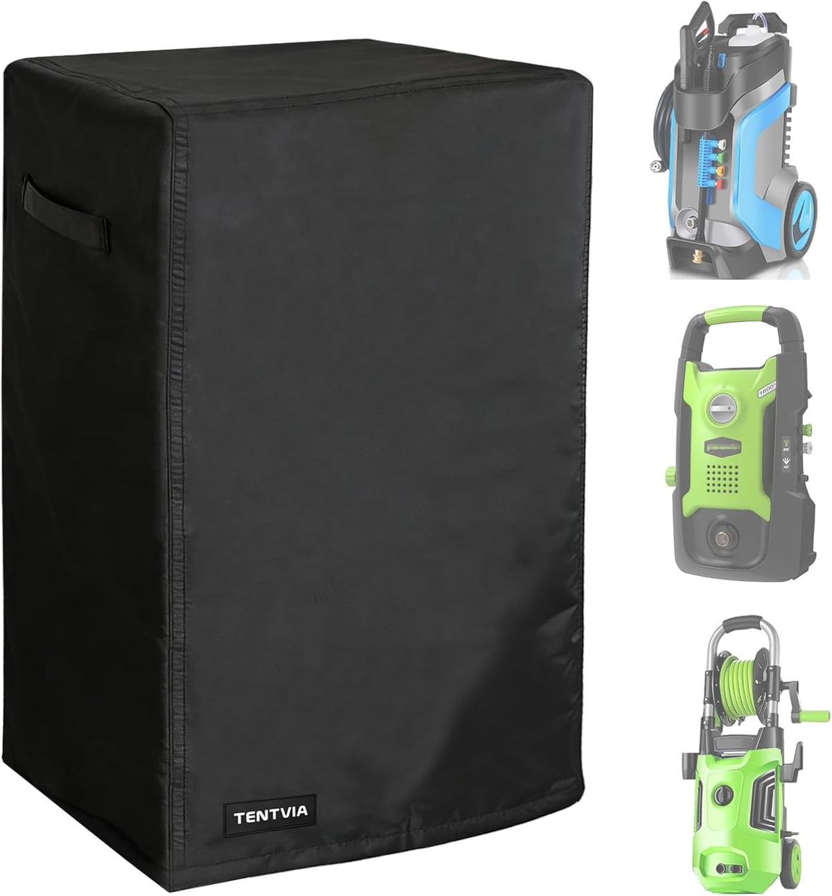 Funda lavadora tela Oxford 600D negra impermeable con asas