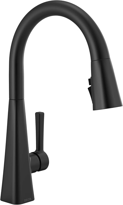Grifo cocina negro mate rociador extraíble 19802Z-BL-DST