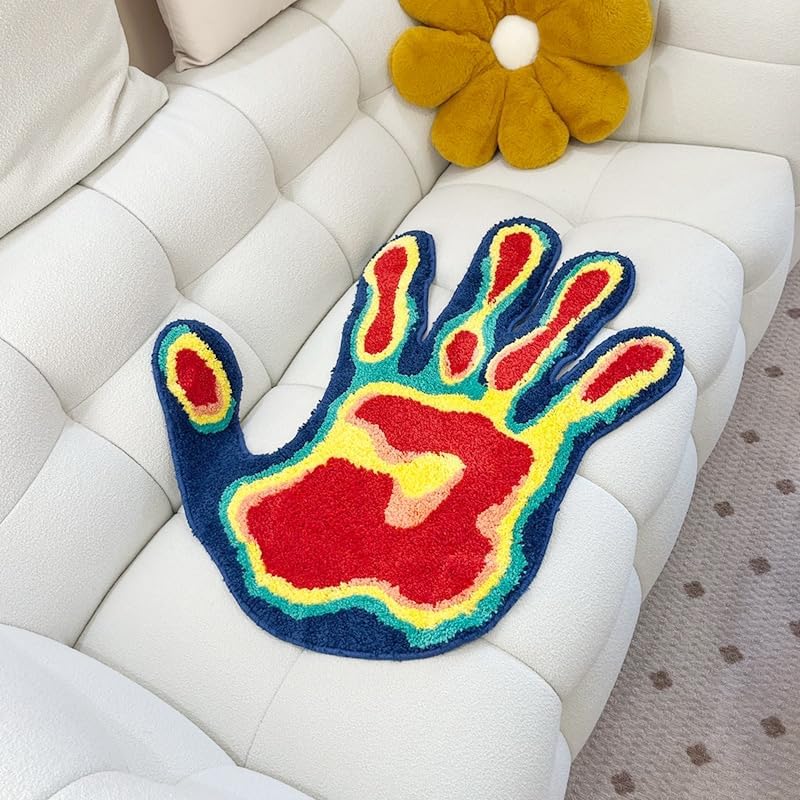 Alfombra palma hecha a mano 31.5x31.5pulg decoración hogar